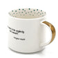 14 oz Ceramic Stoneware Women Empowerment Coffee Mug W/Gold Handle